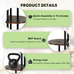 Korrie Home Tiered Plant Stand Indoor, Tall 4 Tier 5 Potted Wooden Plant Shelf for Multiple Flower Plants, Multi Corner Metal Plant Holder Indoor for Patio Garden Patent Design Living Room Balcony Bedroom, Rustic Brown