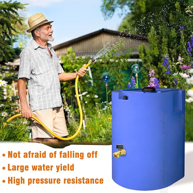garden hose bibb, npt 1/2 thread inlet GHT3/4 O.D. thread outlet outdoor spigot, brass shut off valve for water pipe draining rain barrel bucket ibc tank. (1 pc)
