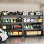 4-Tier 40" W X 20" D X 60" H Storage Shelves 2500LBS Garage Shelving Metal Storage Shelf Adjustable Metal Racks with Shelves Heavy Duty Shelving Units and Storage Utility Shelf