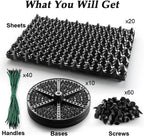 5 Gallon Air Pruning Containers, Roots Control Planter New Plastic Nursery Pots Fruit Vegetable Orchard Garden Self-Planting Pots, Size 12"x12", Black, (10P)