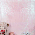 JYFLZQ White Iridescent Sequin Backdrop Curtains 8ft x 8ft 1 Panel Glitter Photo Booth Backdrops Sparkly Photography Background Drapes for Parties Wedding Bridal Showers