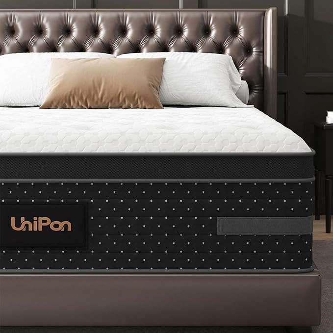 Full Size Mattress 10 Inch Firm Hybrid Mattresses with Extra Lumbar & Shoulder Support, Motion-Isolation Bed in a Box for Pain Relief Deep Sleep Fiberglass Free - No Odor, 365 Night Trial