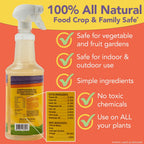 Trifecta Crop Control Insecticidal Soap for Plants | All Natural Fungicide for Plants | Spider Mite Killer Indoor Plants, Food Safe Pesticide, Herbicide, Spider Mites Spray for Plants (32oz - 2 Pack)