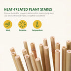 Bamboo Stakes 3ft, 50 Pack Bamboo Garden Stakes 3 Feet, Natural Plant Stakes for Tomatoes and Climbing Plant Support, Bamboo Sticks for Plants