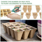 Doubleggs 120 Cells Seed Starter Tray, 10 Pack Plant Starter Kit