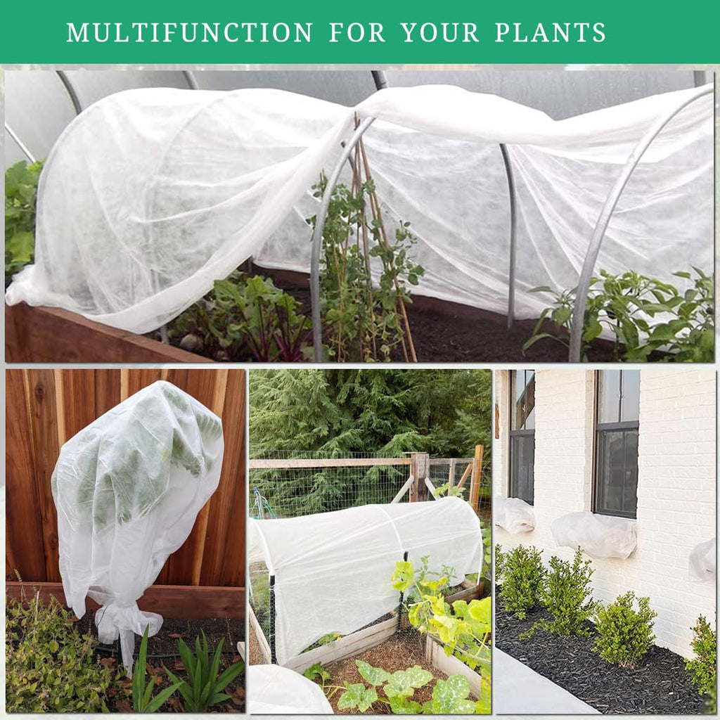 LHongL Plant Covers Freeze Protection with Ultra Fine Mesh Reusable Floating Row Cover for Plants Vegetables Flowers Fruits Frost Sun Protection 1.2oz/yd² (8x33ft)