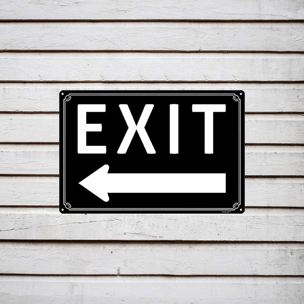 12x16"Exit Sign with Right Arrow - High-Intensity Aluminum Parking Lot Sign, Weatherproof & Fade-Resistant, Ideal for Outdoor & Indoor Use - Curbside Sign(horizontal version)