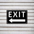 12x16"Exit Sign with Right Arrow - High-Intensity Aluminum Parking Lot Sign, Weatherproof & Fade-Resistant, Ideal for Outdoor & Indoor Use - Curbside Sign(horizontal version)