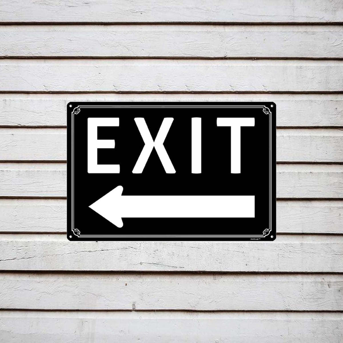 12x16"Exit Sign with Right Arrow - High-Intensity Aluminum Parking Lot Sign, Weatherproof & Fade-Resistant, Ideal for Outdoor & Indoor Use - Curbside Sign(horizontal version)