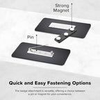 Name Tag, Magnetic Name Tags, Personalized Name Tags, 1" x 3", Durable Engravable Impact Acrylic Material, Made in The USA by My Sign Center (Classic Rectangle)