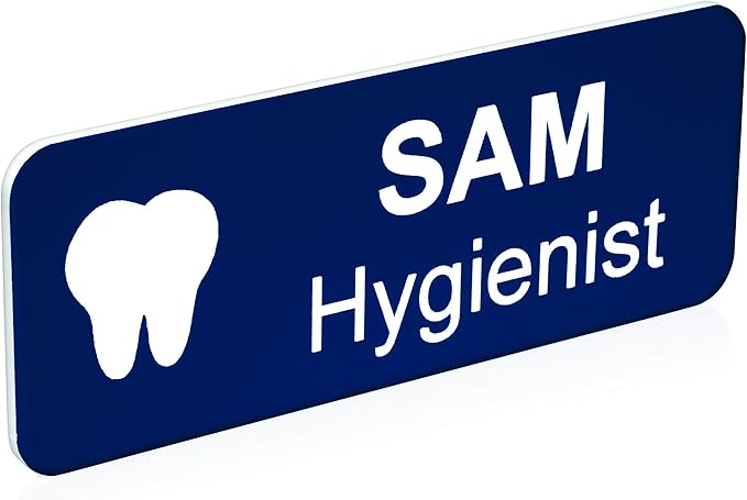 Providence Engraving Custom Name Tag with Industry Logo - Teacher, Realtor, Dental, Medical, Stylist ID Badge