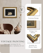 VIYYIEA Gold Framed Wall Art Canvas Print Home Decor Vintage Swan Decoration Grace Swan Art Painting Pictures Rustic Bathroom Wall Decor Animal Farmhouse Artwork for Living Room Bedroom Office 11x14in