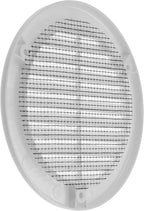 Vent Systems 4" Inch (Opening Dimensions) - Pack of 100 - White Soffit Vent Cover - Plastic Round Air Vent Grille - Built-in Mesh Screen - HVAC Register Louver for Bathroom, Home, Kitchen
