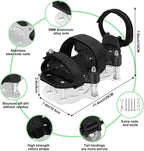 NAZZO Upgrade Lawn Aerator Shoes, Patented Double Layer Lawn Shoes, Aluminum Soleplate Spring-Loaded Design, No Dirt on The Shoes, Soil Yard Aerator Tool for Aerating Patio Garden, Black