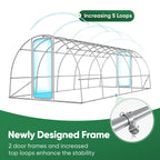 Quictent 25x10x6.6 FT Premium Greenhouse for Outdoors with 2 Door Frames
