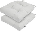 FUNHOME Outdoor Chair Cushions 19 x19 Inch,Water Resistant Tufted Seat Cushions 19",Reversible,Weather Resistant,Rounded Back Wicker Chair Cushion for Patio Garden Furniture(Cloud Gray)