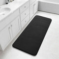 Yimobra Bathroom Runner 55"x24", Non Slip Memory Foam Bath Mat, Super Soft Water Absorbent Hallway Carpet, Machine Washable Rug for Vanity Tub Shower, Black