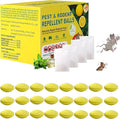 Mouse Rodent Repellent – Peppermint Lemon Oil Rodent & Insect Repellent Balls 24 Pack, Plant-Based Deterrent for Mice, Rats, Roaches & Bugs, Indoor & Outdoor Use