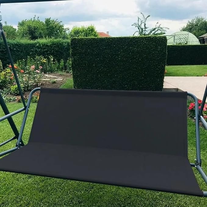Swing Seat Cover - 600D Thickened Oxford Waterproof Chair Bench Replacement Cover for 2/3 Seat Patio Garden Swing Chair (Beige, L - 54.3x19.7x19.7in)