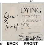 Vintage Halloween Party Invitations for Adults Skull Halloween Party Fill in Invites Cards With Envelopes (20 Count), Double Sided Design