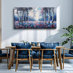 MHARTK66 Wall Art For Living Room Canvas Wall Decor For Bedroom Office Decorations Trees Forest Landscape Wall Paintings Stretched And Framed Pictures Modern Aesthetic Room Home Decor Mural Artwork