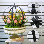 Large Round Black Metal Garden Trellis 18"x22" for Climbing Plants - Indoor/Outdoor Flower Lattice Topiary Frame - Ideal for Potted Plant Decor - Outdoor Garden Decor and Courtyard Gift