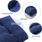 IPYNBAP Outdoor Bench Cushion, 59x18x5 Inch, Waterproof Bench Cushion for Outdoor/Indoor Furniture, Tufted Patio Bench Seat Cushion, Fade Resistant Outdoor Cushions for Porch Swing Couch, Navy Blue
