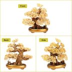 Natural Tree of Life (1,251 Gemone unt) Cryal Tree with Healing Properties - Bonsai Feng Shui Money Tree for Healing and Luck (Citrine),One Size