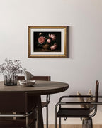 VIYYIEA Gold Framed Wall Art, Pink Peony Canvas Print Home Decor Vintage Art Painting Picture Bathroom Wall Decor, Flowers Artwork for Living Room Bedroom Kitchen Office - 16L x 13W