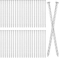60 PCS 8 Inch Spiral Metal Galvanized Landscape Spikes, Galvanized Non-Rust Metal Garden Stakes, Garden Nails for Artificial Turf, Weed Barrier, Tent, Carpentry and More, by GENHAKON.