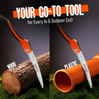 9-Inch Folding Camping Saw - Heavy Duty Pruning Saw with Triple-Cut SK5 Blade, 7 TPI Razor Teeth for Tree Trimming, Wood Cutting, Camping, Bushcraft, and Gardening Work