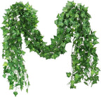 Unilove 84 feet 12 Pack Fake Vines Artificial Ivy Leaves Plants Hanging Greenery Plant Garland for Bedroom Office Wall Decor Indoor Outdoors (84Ft Ivy Leaves)
