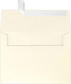 LUXPaper A7 Invitation Envelopes | Peel & Press | 5 1/4" x 7 1/4" | Champagne Metallic | 80lb. Text | 50 Qty