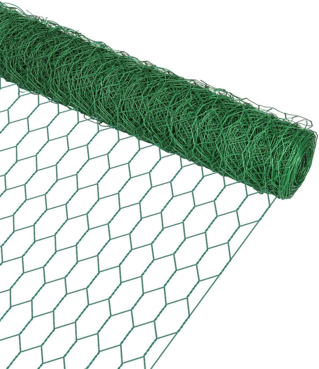 vensovo Garden Poultry Green Chicken Wire - 16.5 '' × 315 '' Chicken Wire Floral for Crafts, Garden Fence Animal Barrier, 1 inch Mesh Poultry Netting Fence, Pet/Rabbit/Chicken Wire Fencing