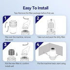 Air Purifiers for Home Bedroom, 3-in-1 HEPA Filter for Pets Dander Dust Pollen Smoke Odors, Quiet Air Cleaner with Sleep Mode, 12H Timer, Night Light, Aromatherapy, Safety Lock, White