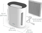 Pure Enrichment PureZone Air Purifier for Bedroom & Living Room, 4-Stage Filtration & UV-C Light, H13 HEPA Filter Helps Remove Bacteria, Pet Hair Dander, Allergens, Germs, Smoke, Dust (White)
