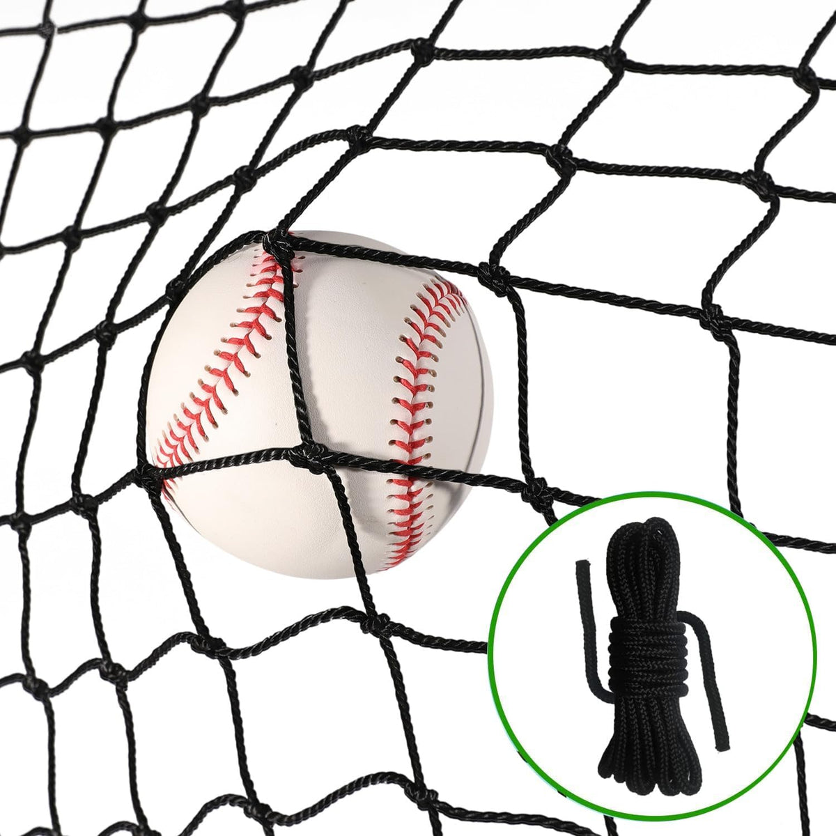 Baseball Softball Backstop Nets, Heavy Duty Sports Netting Barrier #18 Baseball Netting 10'x10'/10'x20'/15'x15'…