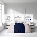 Kotton Culture 120"x120" 1 Pc Super King Plus/Super Oversize King Duvet Cover Only 100% Egyptian Cotton -600 TC Comforter Cover Zipper Closure & Corner Ties Fits Only Extra Large Inserts -Dashing Blue