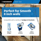 8" Standard Snap Ties for Concrete Forms - 1" Plastic Cones, Integral Heads - 2:1 Safety Factor, 2,250 lbs Working Load - Construction Grade 4 Gauge Steel (Long End - 8.25", 100)