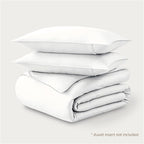 Bare Home 100% Organic Cotton Sateen Duvet Cover Set - 400 Thread Count - Smooth Sateen Weave - Warm & Luxurious - Duvet Cover (King/Cal King, White)