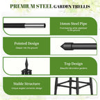 4 Ft obelisk trellis for Climbing Plants outdoor,4 Ft garden trellis with Extra Thickened Plastic-Coated metal pipes, Garden Indoor Potted Plant Support, Climbing Support for Potted Plants