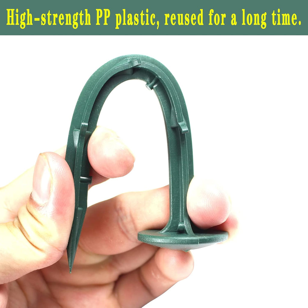 6-Inch Plastic Stakes Sturdy Plastic Stakes Anchors Rustproof for Holding Down Landscape Fabric Lawn Edging,Weed Barrier, Tents,Game Nets and Rain Tarps (100)
