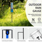 JMBay Rain Gauge Outdoor, Accurate rain gauges Outdoors Best Rated, Tall rain Gauge for Yard with Stake, Decorative rain Measure Gauge for Garden, Deck, Lawn with red Floating Buoy, Adjustable Height