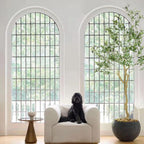 Tall Faux Olive Tree，7ft（84in） Realistic Potted Silk Artificial Indoor with Green Leaves and Big Fruits for Home Office Living Room Bedroom Stairs Foyer Decor.