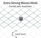 Bird Netting 50'x50' with 1" Square Mesh Bird Net Garden Netting for Chicken Coop, Aviary, Deer Fence, Chicken Netting Fruit Tree Netting