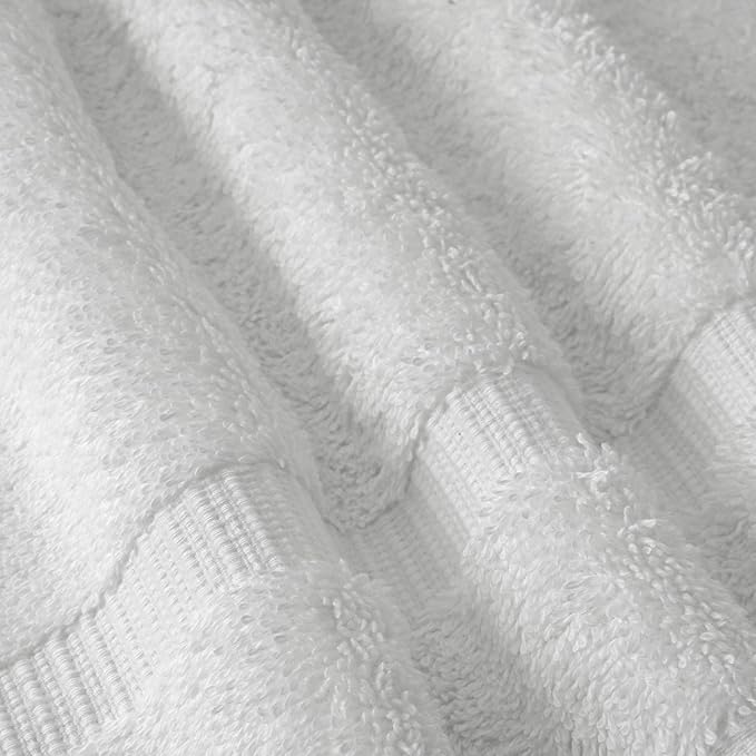 Chakir Turkish Linens 100% Cotton Premium Turkish Towels for Bathroom, 2 Large Bath Towels, 2 Hand Towels, 2 Washcloths (6-Piece Towel Set, White)