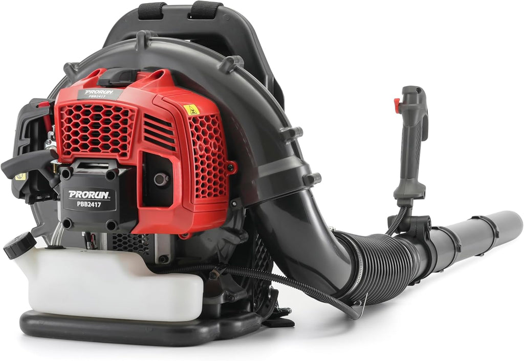 PRORUN 51.7cc 570 CFM 250 MPH Gas-Powered 2-Cycle Backpack Leaf Blower, PBB2417