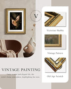 VIYYIEA Gold Framed Wall Art, Magic Hands Hallween Canvas Print Home Decor Vintage Art Painting Picture Bathroom Wall Decor, Magical Artwork for Living Room Bedroom Kitchen Office - 14L x 11W