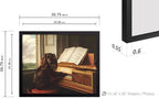 Poster Master Vintage Portrait of an Extraordinary Musical Dog Poster - Retro Dog Print - Puppy Art - Music Art - Piano Art - Animal Lover Art - Living Room or Office Decor, 16x20 Black Framed