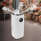 5.5Gal/21L Large Humidifiers, Quiet Whole House Humidifier for 3000 sq.ft, Cool Mist Top Fill Humidifier with 3 Mist Levels, Extension Tube, 2000ML/H Dual 360° Nozzles, Wheels & Remote Control